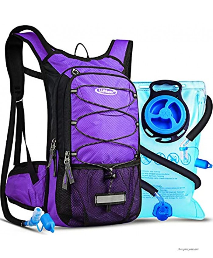 Lunidry Insulated Hydration Pack Backpack with 3L BPA Free Leak-Proof Water Bladder Keep Liquids Cool for Up to 5 Hours Daypack for Hiking Running Cycling Hunting Climbing